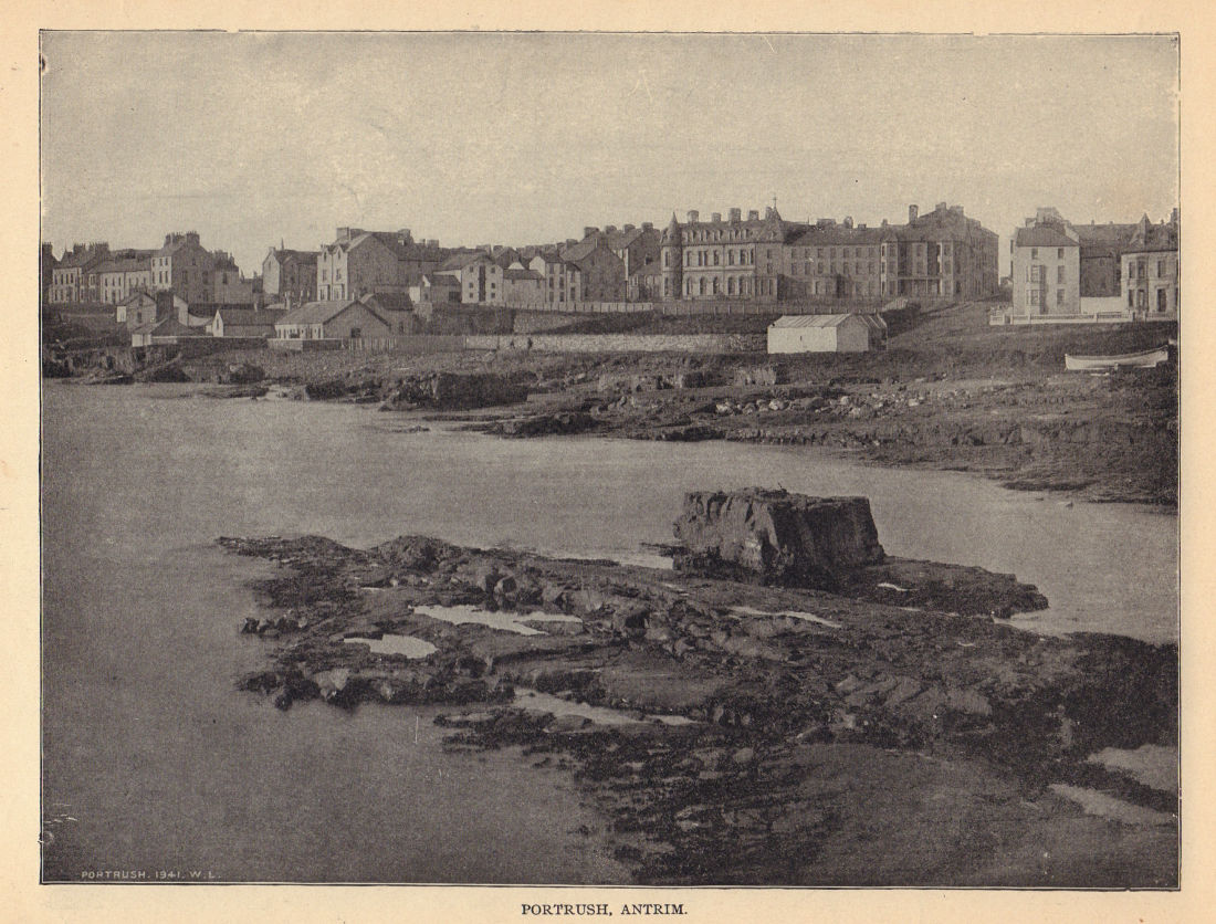 Portrush, Antrim. Ireland 1905 old antique vintage print picture